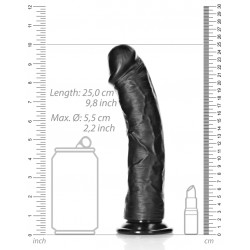 Real Rock Ultra Skin Gode Curved Strong 23 x 5.5cm Noir